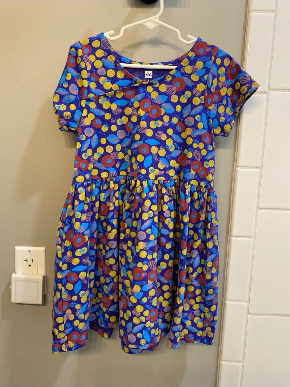Tea Collection Royal Blue Dot Dress / Size 6 / VGUC
